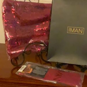Iman Gloves and Scarf/Shawl NWT